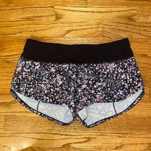 RARE Lululemon Floral Spritz Speed Up Shorts